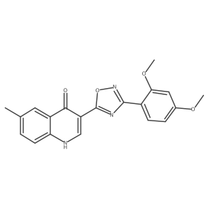 3-(3-(2,4-dimethoxyphenyl)-1,2,4-oxadiazol-5-yl)-6-methylquinolin-4(1H)-one结构式