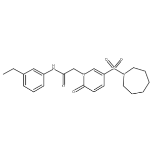 2-[5-(azepane-1-sulfonyl)-2-oxo-1,2-dihydropyridin-1-yl]-N-(3-ethylphenyl)acetamide Structure