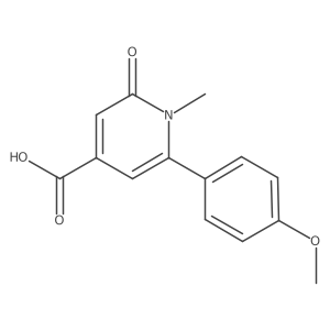6-(4-Methoxyphenyl)-1-methyl-2-oxo-1,2-dihydropyridine-4-carboxylic acid结构式