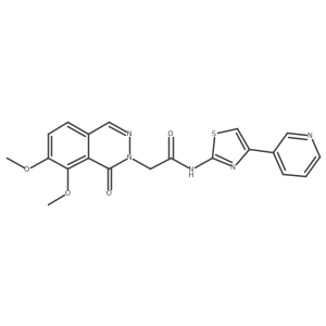 2-(7,8-dimethoxy-1-oxophthalazin-2(1H)-yl)-N-[4-(pyridin-3-yl)-1,3-thiazol-2-yl]acetamide结构式