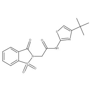 N-(4-tert-butyl-1,3-thiazol-2-yl)-2-(1,1-dioxido-3-oxo-1,2-benzothiazol-2(3H)-yl)acetamide Structure