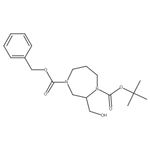 4-Benzyl 1-tert-butyl 2-(hydroxymethyl)-1,4-diazepane-1,4-dicarboxylate Structure