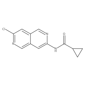 N-(7-chloro-2,6-naphthyridin-3-yl)cyclopropanecarboxamide结构式