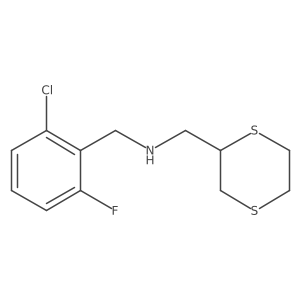 n-((1,4-Dithian-2-yl)methyl)-1-(2-chloro-6-fluorophenyl)methanamine Structure
