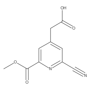 [2-Cyano-6-(methoxycarbonyl)pyridin-4-YL]acetic acid Structure
