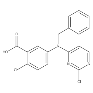 5-[Benzyl-(2-chloro-pyrimidin-4-yl)-amino]-2-chloro-benzoic acid结构式