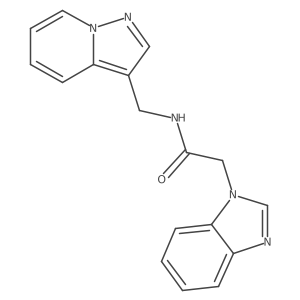 2-(1H-benzo[d]imidazol-1-yl)-N-(pyrazolo[1,5-a]pyridin-3-ylmethyl)acetamide结构式