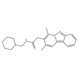 2-(2,4-dimethylpyrimido[1,2-b]indazol-3-yl)-N-(tetrahydro-2H-pyran-4-ylmethyl)acetamide结构式