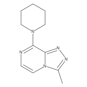1-{3-Methyl-[1,2,4]triazolo[4,3-a]pyrazin-8-yl}piperidine结构式