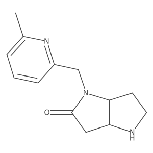 rel-(3aS,6aS)-1-((6-methylpyridin-2-yl)methyl)hexahydropyrrolo[3,2-b]pyrrol-2(1H)-one结构式