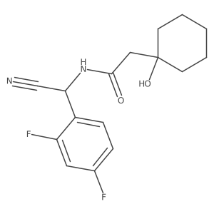N-[cyano(2,4-difluorophenyl)methyl]-2-(1-hydroxycyclohexyl)acetamide结构式