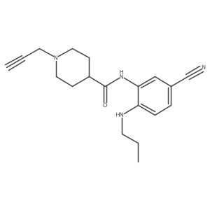 N-[5-cyano-2-(propylamino)phenyl]-1-(prop-2-yn-1-yl)piperidine-4-carboxamide结构式