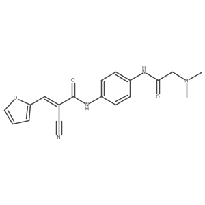 (Z)-2-Cyano-N-[4-[[2-(dimethylamino)acetyl]amino]phenyl]-3-(furan-2-yl)prop-2-enamide Structure