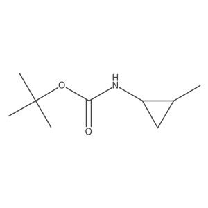 rac-tert-butyl N-[(1R,2R)-2-methylcyclopropyl]carbamate结构式