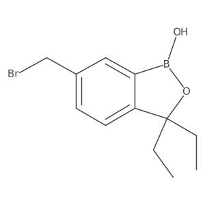 6-(bromomethyl)-3,3-diethylbenzo[c][1,2]oxaborol-1(3H)-ol结构式