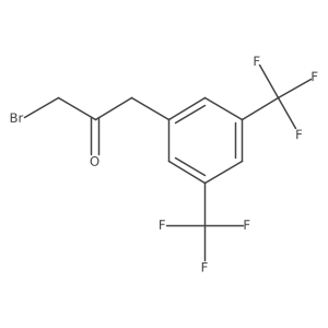 1-(3,5-Bis(trifluoromethyl)phenyl)-3-bromopropan-2-one结构式
