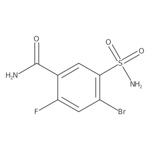 4-Bromo-2-fluoro-5-sulfamoylbenzamide Structure
