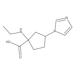 1-(ethylamino)-3-(1H-imidazol-1-yl)cyclopentane-1-carboxylic acid Structure