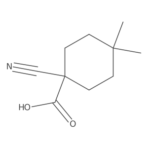 1-Cyano-4,4-dimethylcyclohexane-1-carboxylic acid Structure