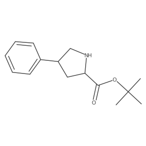 rac-tert-butyl (2R,4S)-4-phenylpyrrolidine-2-carboxylate结构式