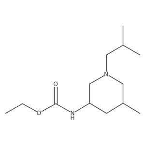 ethyl N-[5-methyl-1-(2-methylpropyl)piperidin-3-yl]carbamate Structure