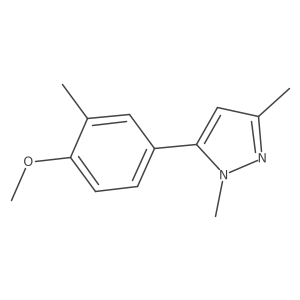 5-(4-Methoxy-3-methylphenyl)-1,3-dimethylpyrazole结构式