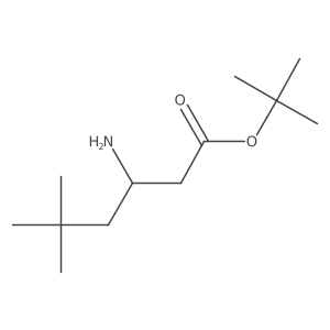 Tert-butyl 3-amino-5,5-dimethylhexanoate结构式