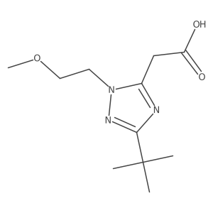2-(3-(tert-Butyl)-1-(2-methoxyethyl)-1H-1,2,4-triazol-5-yl)acetic acid结构式
