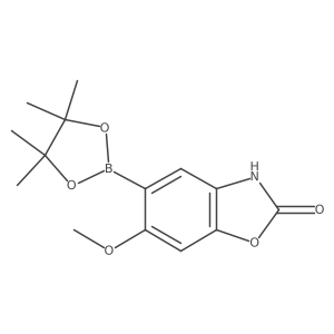 6-Methoxy-5-(4,4,5,5-tetramethyl-1,3,2-dioxaborolan-2-yl)benzo[d]oxazol-2(3H)-one结构式