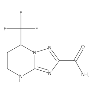7-(trifluoromethyl)-4H,5H,6H,7H-[1,2,4]triazolo[1,5-a]pyrimidine-2-carboxamide结构式