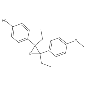 4-(2,3-Diethyl-3-(4-methoxyphenyl)oxiranyl)phenol结构式