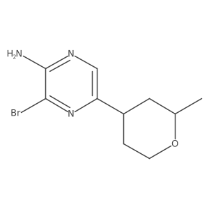 3-bromo-5-((2R,4R)-2-methyltetrahydro-2H-pyran-4-yl)pyrazin-2-amine结构式