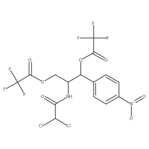 Acetic acid, trifluoro-, 2-[(dichloroacetyl)amino]-1-(4-nitrophenyl)-1,3-propanediyl ester Structure