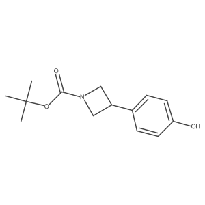 Tert-butyl 3-(4-hydroxyphenyl)azetidine-1-carboxylate结构式