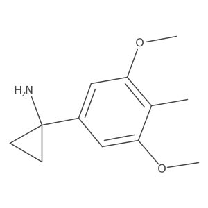 1-(3,5-Dimethoxy-4-methylphenyl)cyclopropan-1-amine Structure