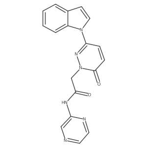2-(3-(1H-indol-1-yl)-6-oxopyridazin-1(6H)-yl)-N-(pyrazin-2-yl)acetamide Structure