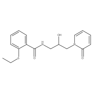 2-(ethylthio)-N-(2-hydroxy-3-(2-oxopyridin-1(2H)-yl)propyl)benzamide Structure