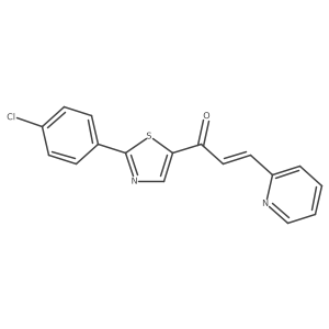 (2E)-1-[2-(4-chlorophenyl)-1,3-thiazol-5-yl]-3-(pyridin-2-yl)prop-2-en-1-one Structure