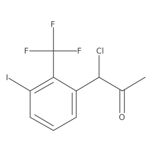 1-Chloro-1-(3-iodo-2-(trifluoromethyl)phenyl)propan-2-one结构式