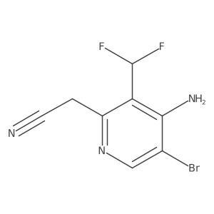 2-(4-Amino-5-bromo-3-(difluoromethyl)pyridin-2-yl)acetonitrile Structure