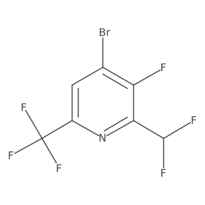 4-Bromo-2-(difluoromethyl)-3-fluoro-6-(trifluoromethyl)pyridine Structure