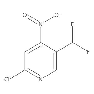 2-Chloro-5-(difluoromethyl)-4-nitropyridine结构式
