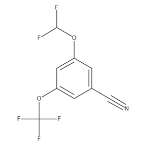 3-Difluoromethoxy-5-(trifluoromethoxy)benzonitrile结构式