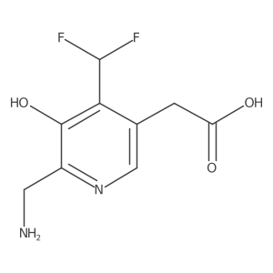 2-(Aminomethyl)-4-(difluoromethyl)-3-hydroxypyridine-5-acetic acid Structure