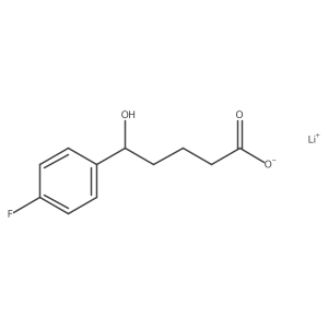 lithium(1+) ion (5S)-5-(4-fluorophenyl)-5-hydroxypentanoate结构式