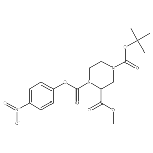 4-(Tert-butyl) 2-methyl 1-(4-nitrophenyl) piperazine-1,2,4-tricarboxylate Structure