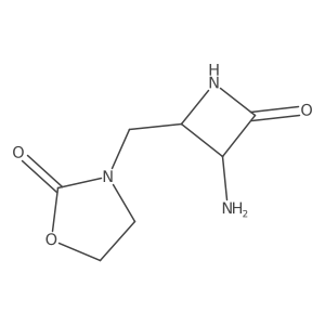 3-[[(2R,3S)-3-amino-4-oxo-azetidin-2-yl]methyl]oxazolidin-2-one结构式