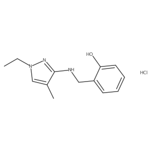 2-[[(1-Ethyl-4-methylpyrazol-3-yl)amino]methyl]phenol;hydrochloride结构式