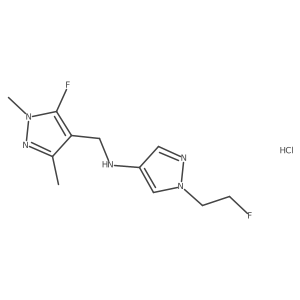 N-[(5-fluoro-1,3-dimethylpyrazol-4-yl)methyl]-1-(2-fluoroethyl)pyrazol-4-amine;hydrochloride结构式