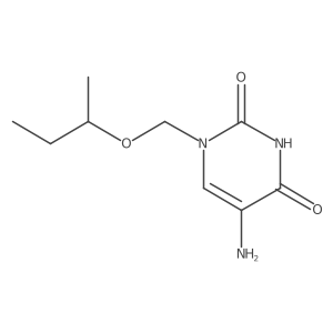 5-Amino-1-[(butan-2-yloxy)methyl]-1,2,3,4-tetrahydropyrimidine-2,4-dione Structure